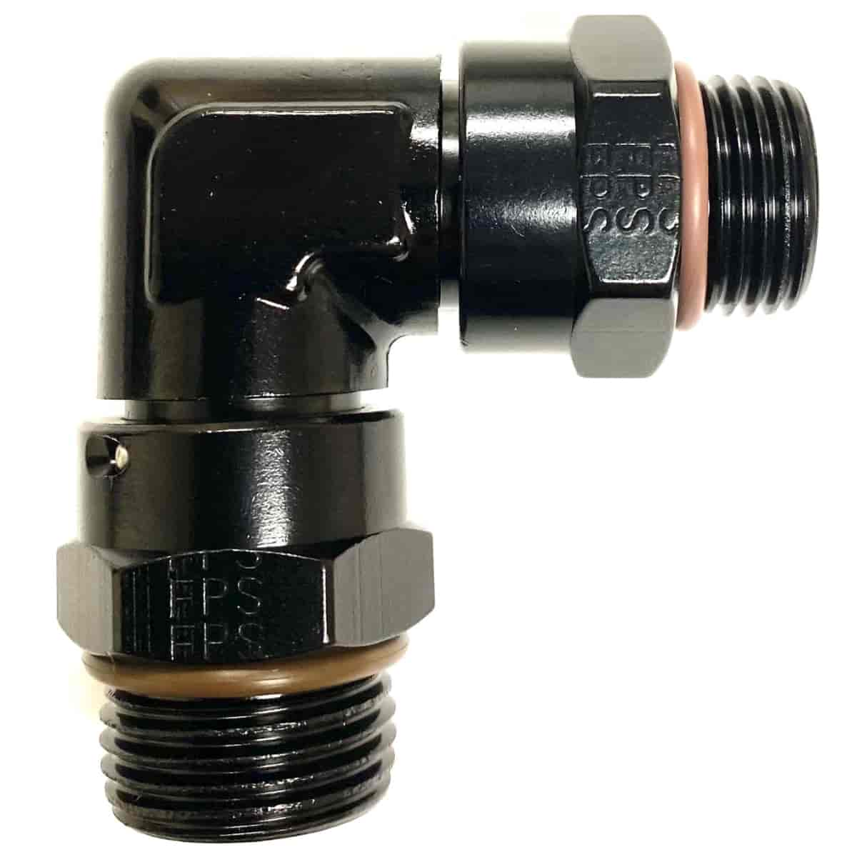 -6 ORB to -8 ORB Male 90 Degree Swivel Adapter