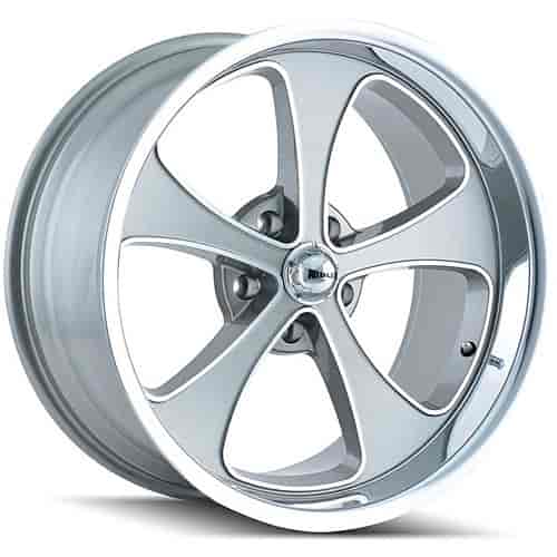 Ridler 645 Series Grey w/Polished Lip Wheel Size: