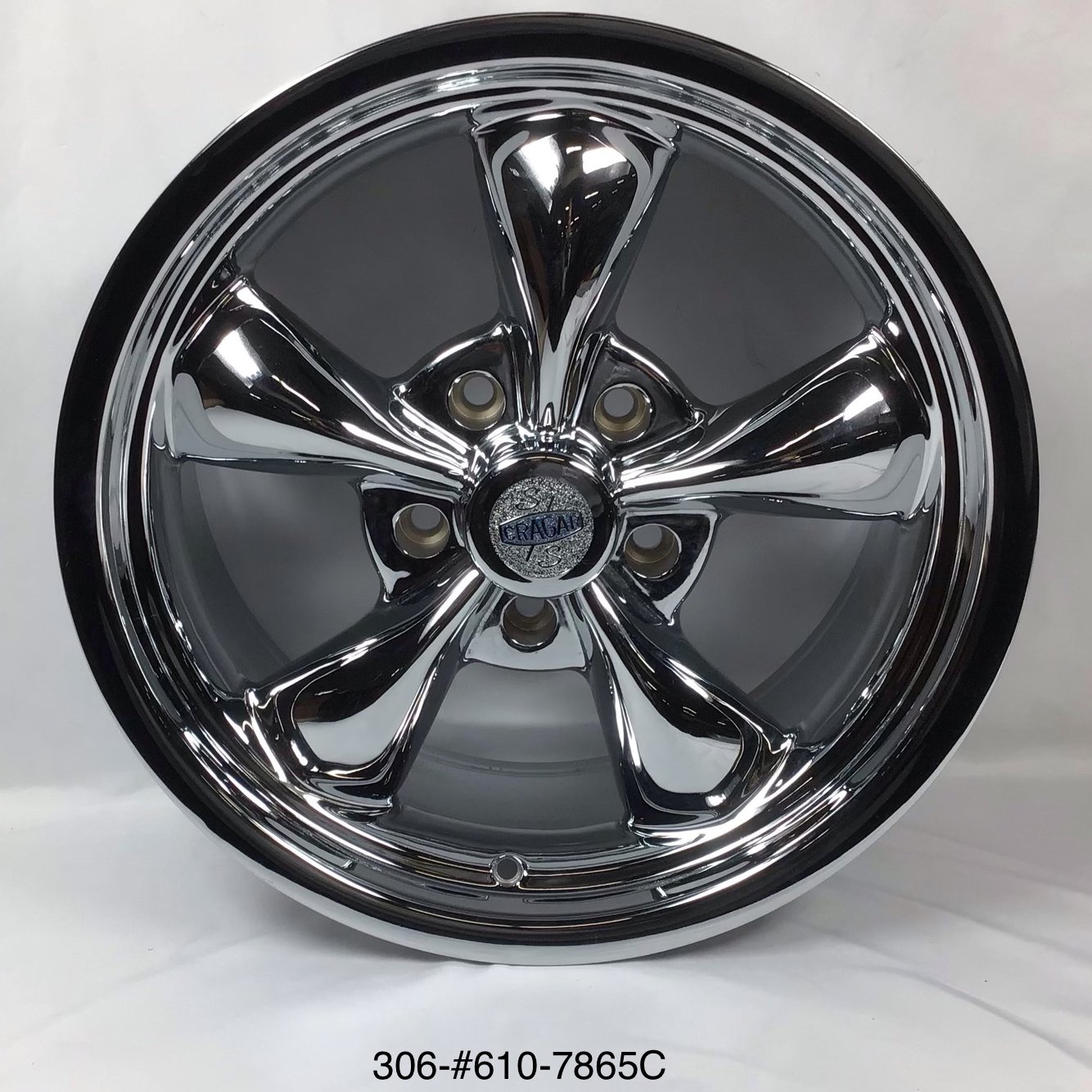 *BLEMISHED* Cragar 610 Series S/S Wheel Size: 17" x 8" Bolt Circle: 5 x 4-1/2" Rear Spacing: 5-1/8"