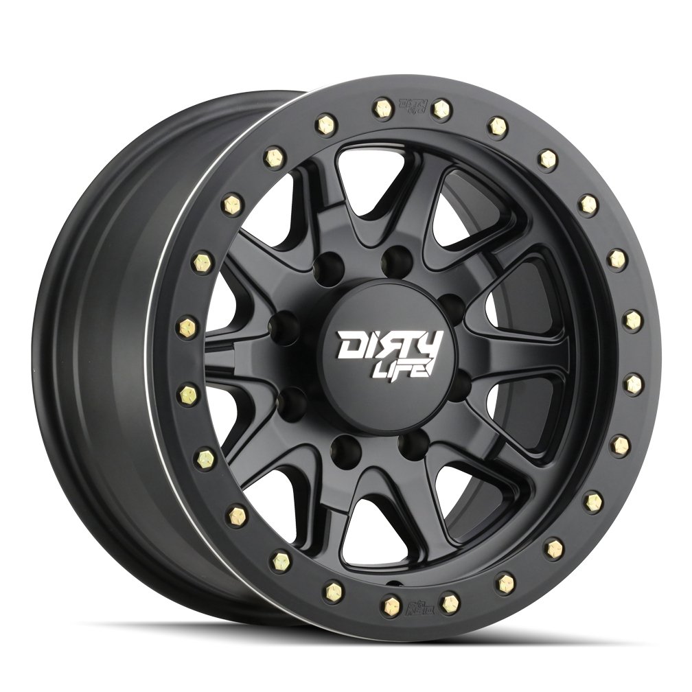 DT-2 9304 Wheel Size: 17 X 9" Bolt Pattern: 8-170 [MATTE BLACK W/SIMULATED RING]