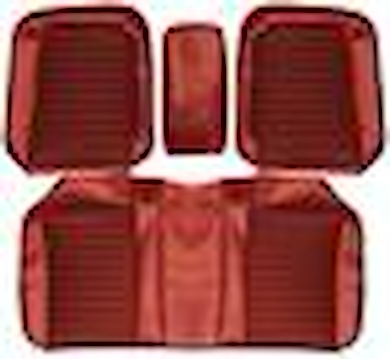 1966 Ford Mustang Coupe Standard Interior Front and Rear Bench Seat Upholstery Set