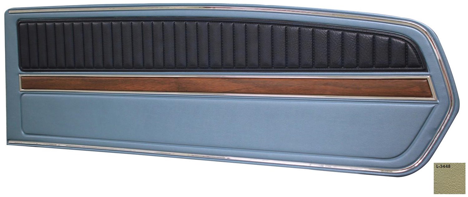 Deluxe Interior Front Door Panel Set for 1968 Ford Mustang [Nugget/Tan]