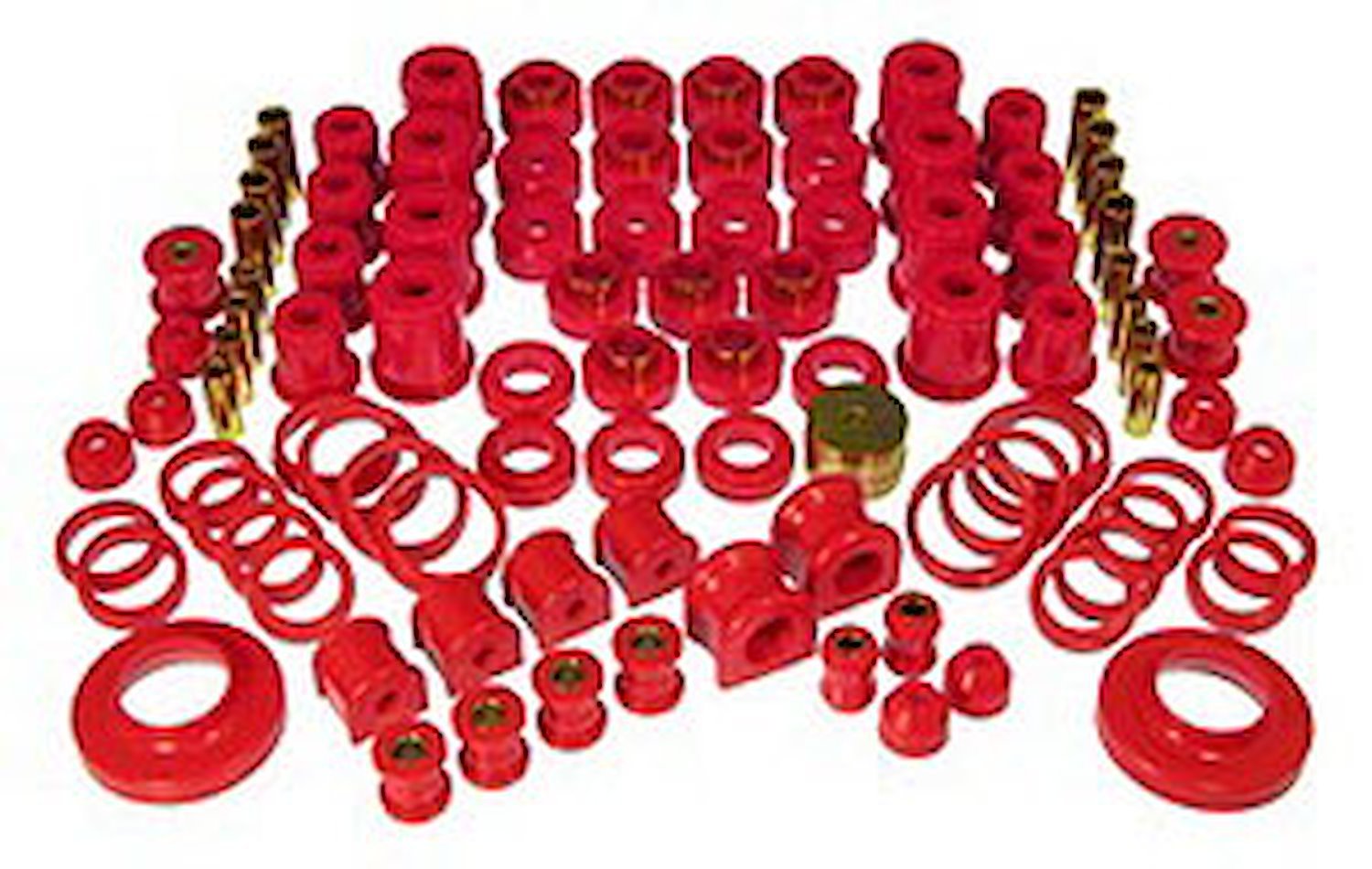 Total Kit Red Incl. Body Mount/C-Arm Front And Rear/Spring Pads/Sway Bar Bushings/Track Arm Front And Rear