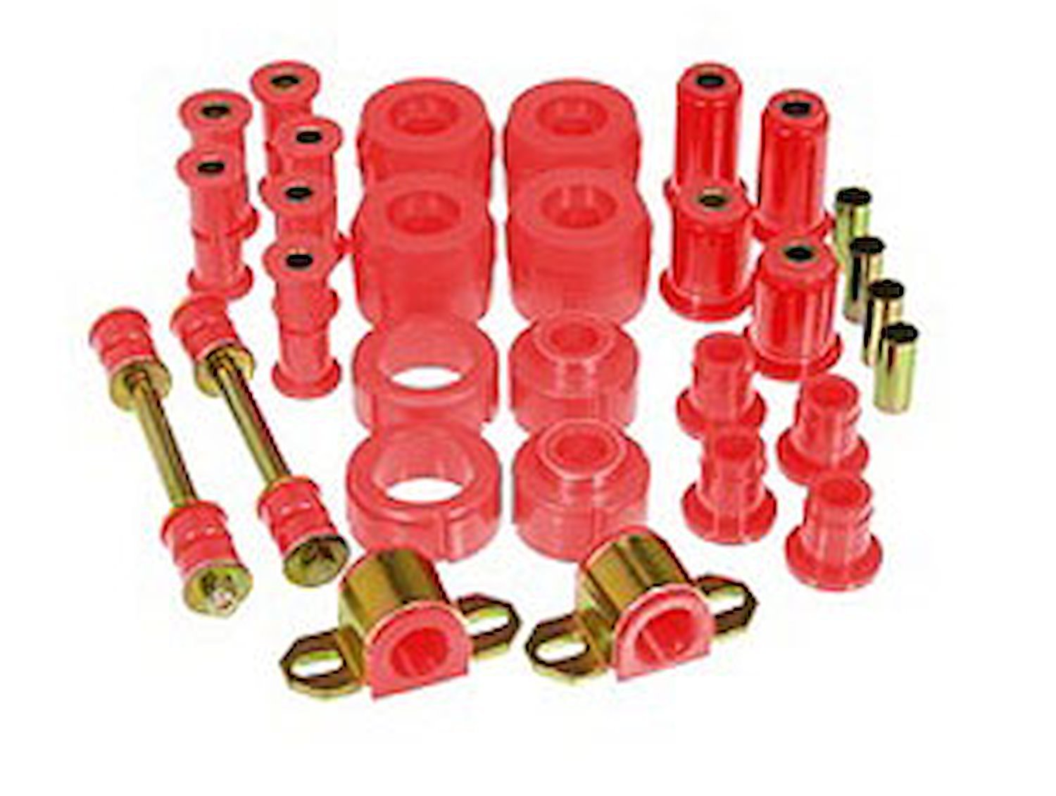 Total Kit Red Incl. Body Mounts/C-Arm Front/Spring And Shackle Rear/Sway Bar Bushings/Sway Bar End Links