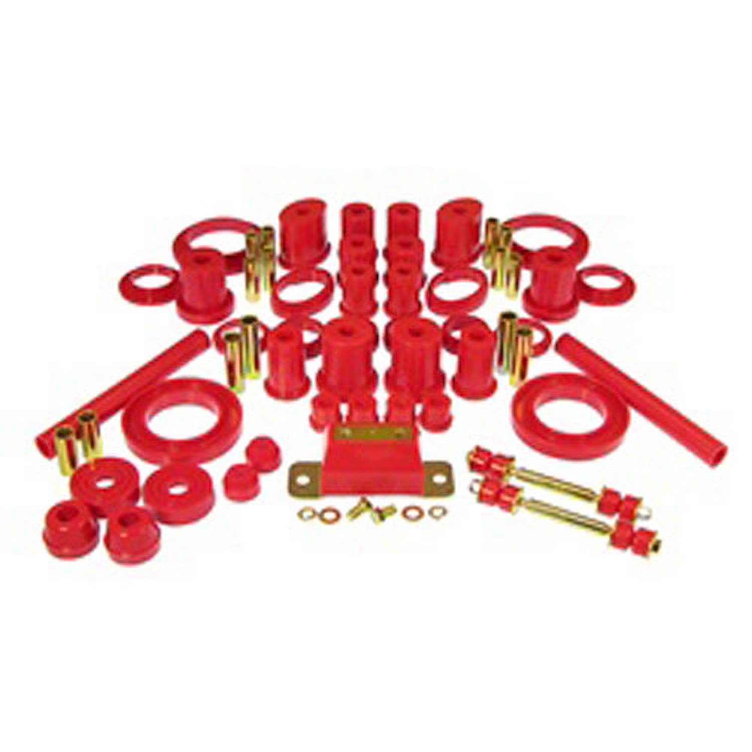 Total Kit; Red; Incl. C-Arm Front And Rear/Drive Train/Spring Pads/Steering Bushings/Strut Tower/Swa