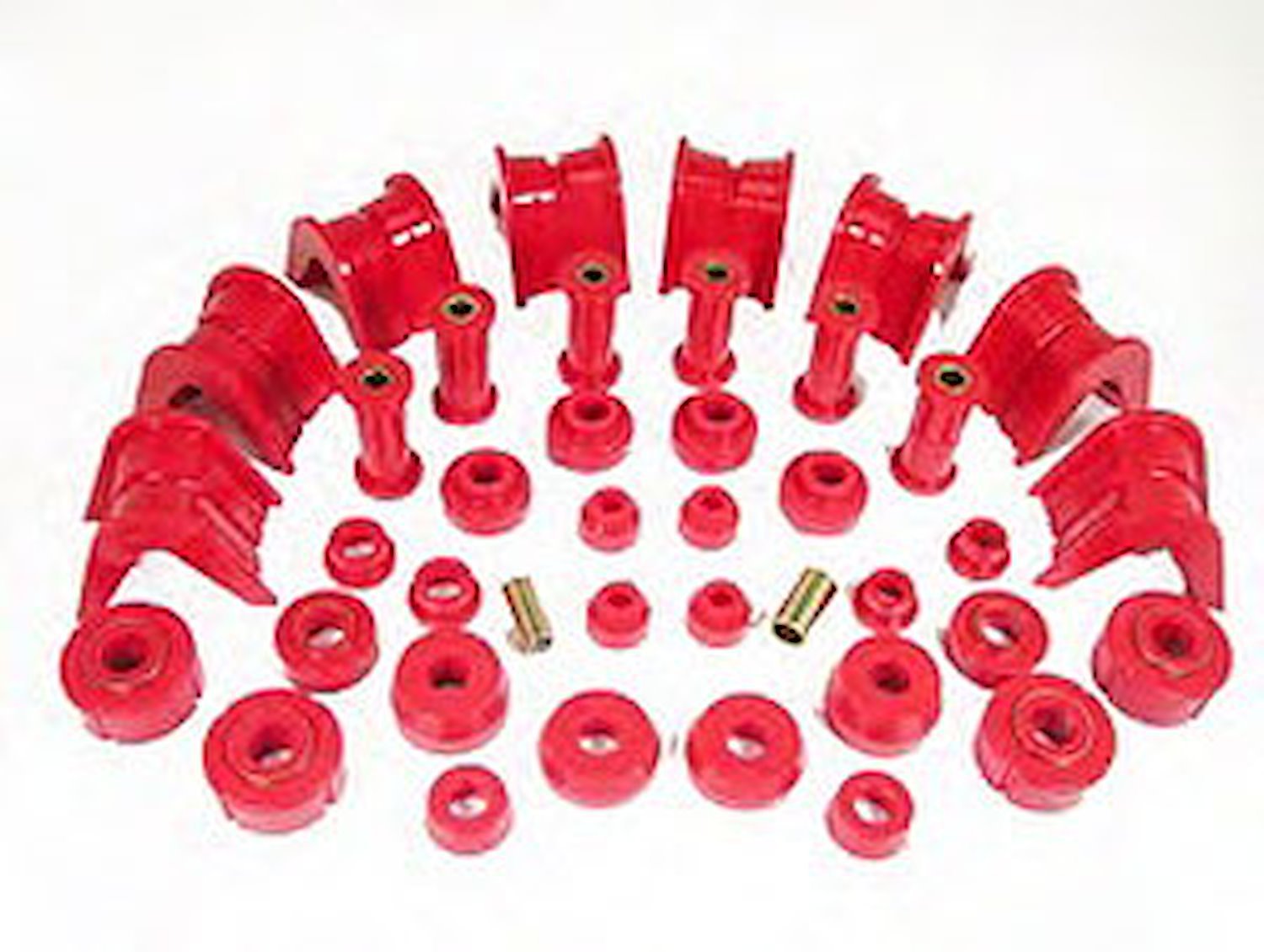 Total Kit Red Incl. Body Mounts/C Bushings/Spring And Shackle Rear/Strut Arm/Tie Rod Boots/Track Arm Front