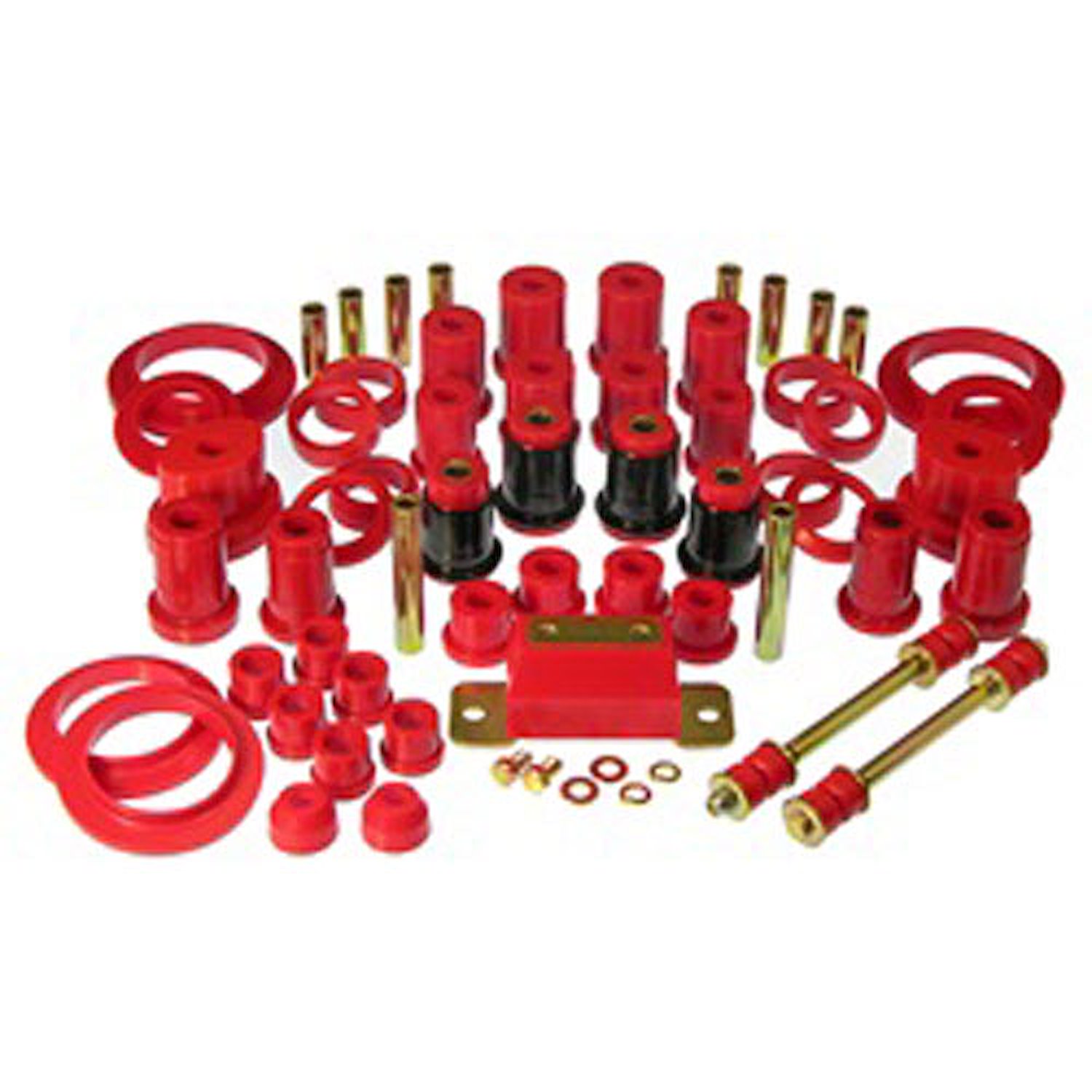 Total Kit; Red; Incl. C-Arm Front And Rear/Drive Train/Coil Isolators/Steering Bushings/Sway Bar End