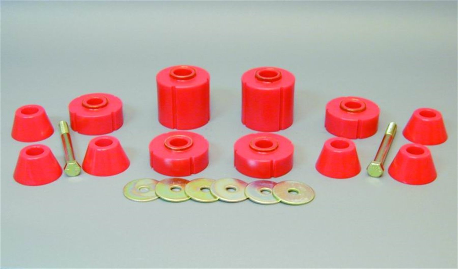 Prothane 7-104 Red Body and Standard Cab Mount Bushing Kit 12 Piece 