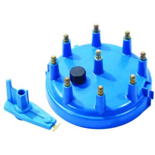Spark Delivery Cap And Rotor Kit Blue 1985-1994 Ford V8 With E.E.C.