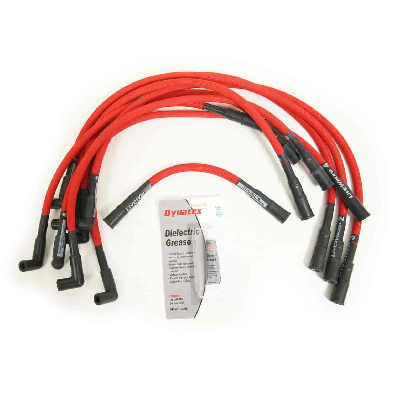 Plug Wires- HEI Term -Red-Vortec- S.B. Chevy- Over Valve Covers- 90 degree B.