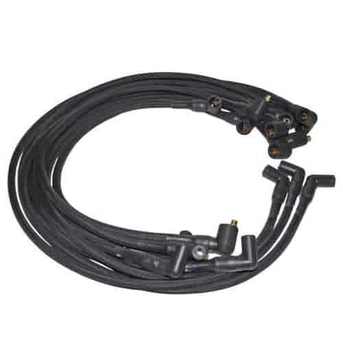 Plug Wires- Pts. Style Term -Black-B.B. Chevy- Under Heads- 90 Degree Boot