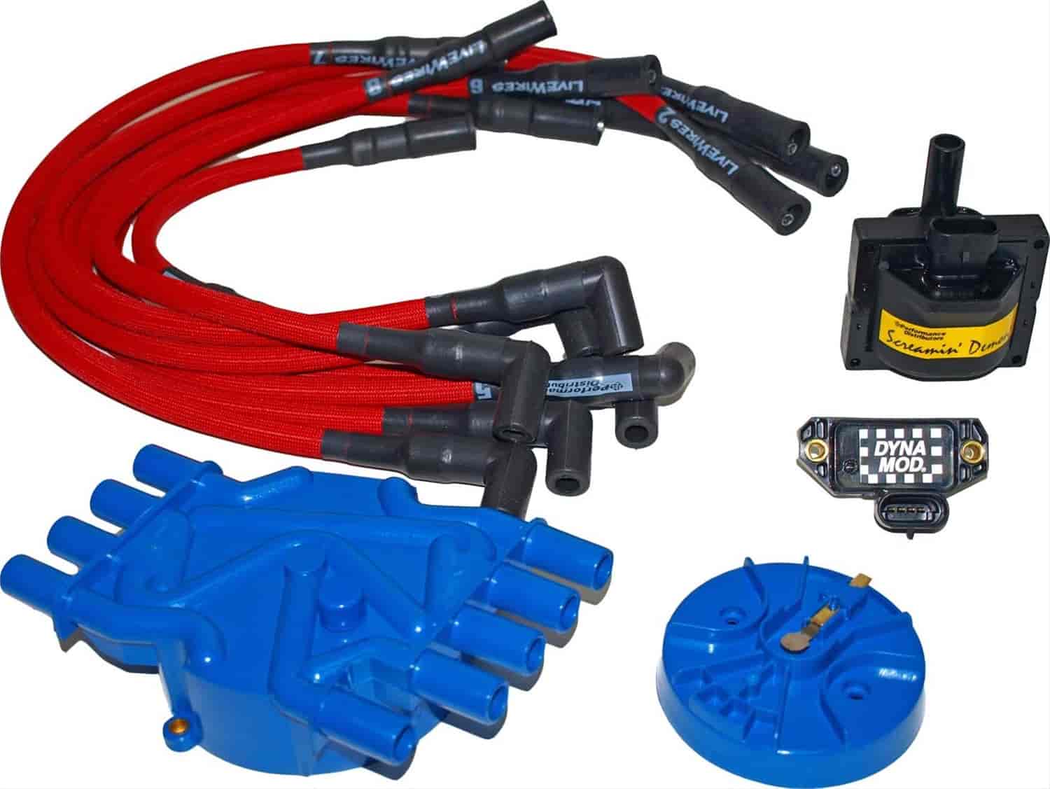 Ignition Part-5.0L/5.7L Vortec Complete Kit with C9047 Live Wires -Red