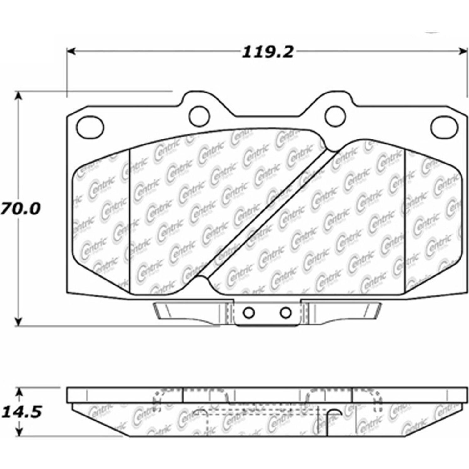 PosiQuiet Semi Met Pads 1989-1996 for Nissan 300ZX