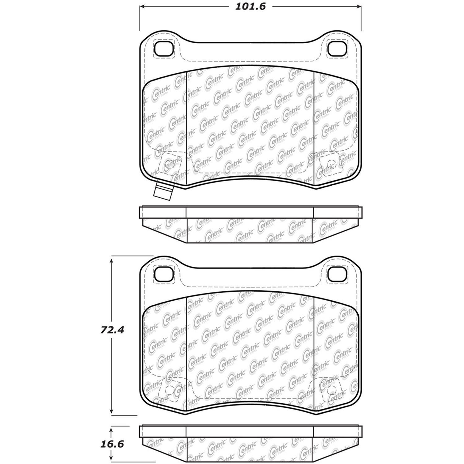 PosiQuiet Semi Met Pads 2008-2013 Lexus IS F