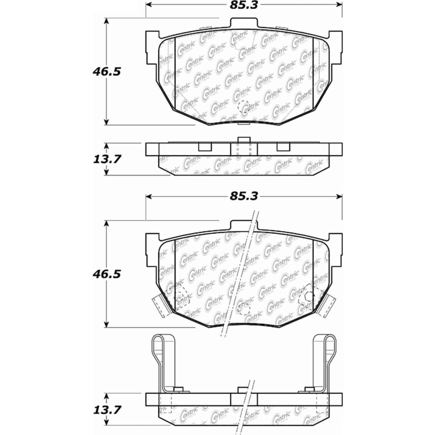 PosiQuiet Ceramic Pads 1984-1989 for Nissan Maxima