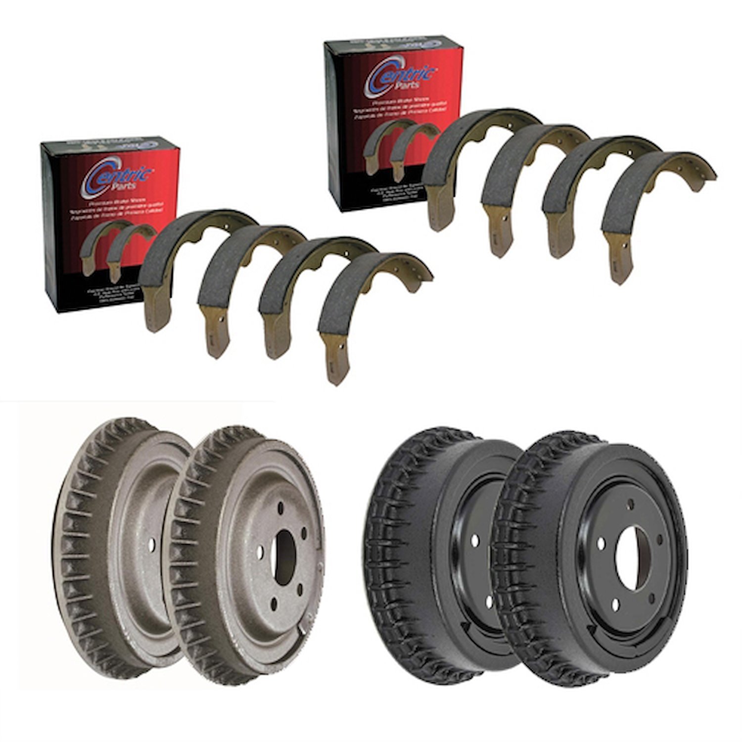 Centric Finned Front/Rear Drum Brake Kit for 1968-1972 GM A-Body/1967-1969 GM F/X-Body
