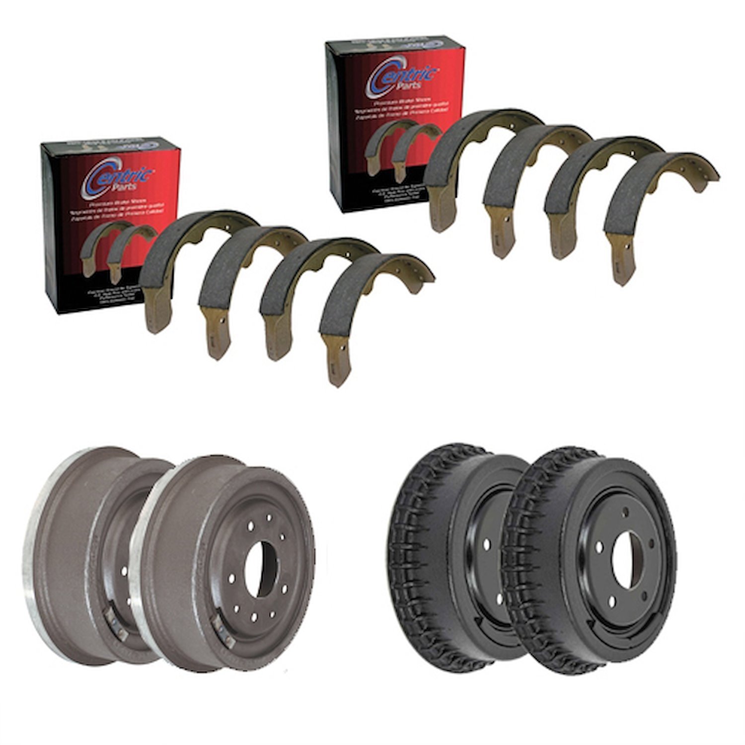 Centric Plain Front/Rear Drum Brake Kit for 1965-1972 GM A-Body/1967-1969 GM F-Body/1964-1969 GM X-Body