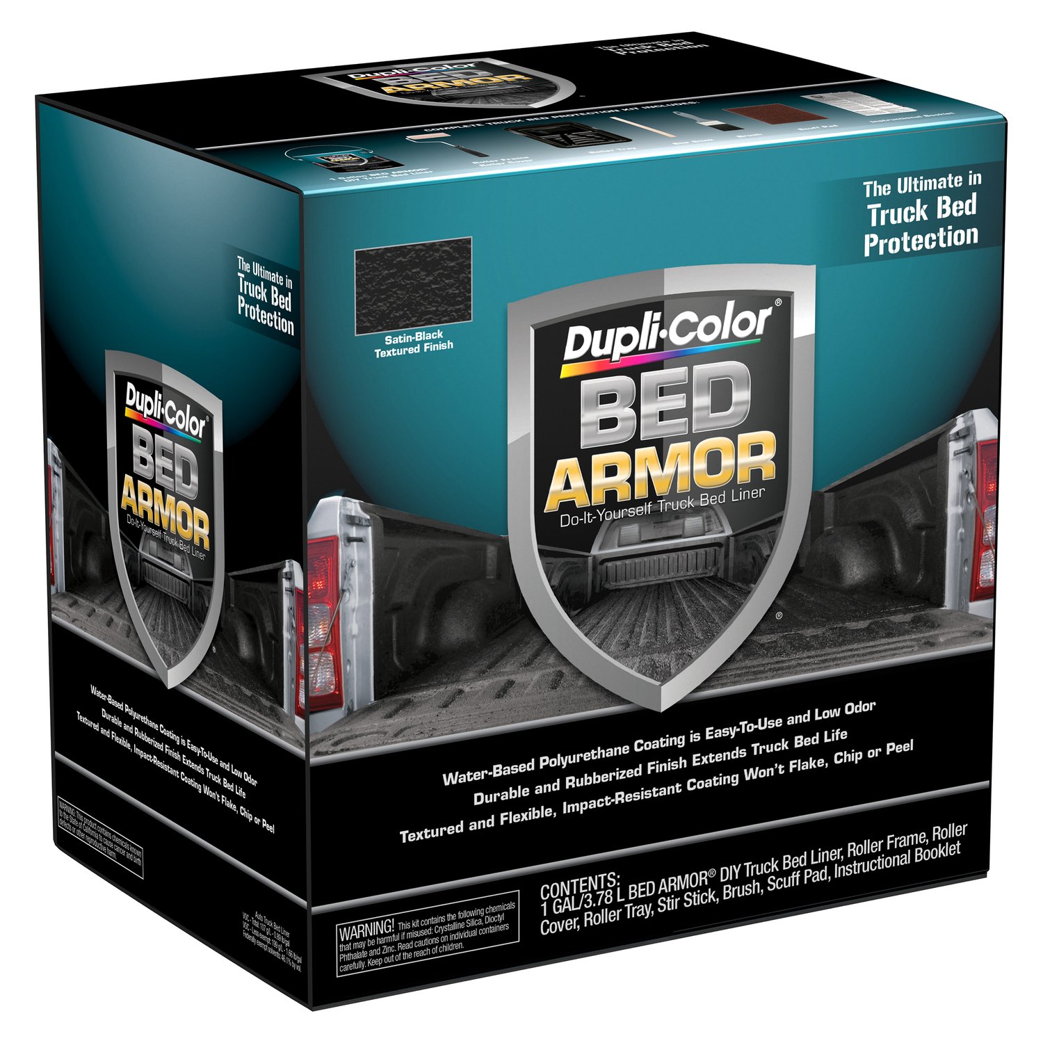 Bed Armor Kit Includes: Satin Black Bed Armor (1 gallon)