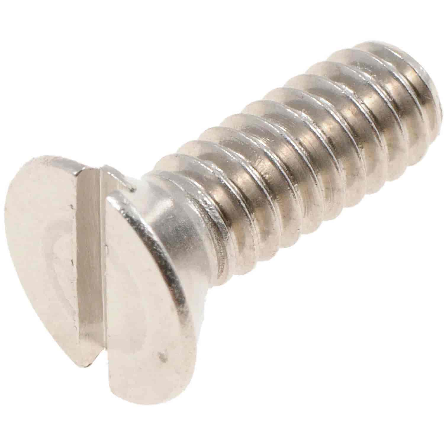Machine Screw-Flat Slotted Head-Stainless Steel- 1/4-20 In. x 3/4 In.