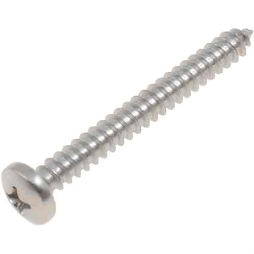 Self Tapping Screw-Stainless Steel-Pan Phillips Head-No. 8 x 1-1/2 In.