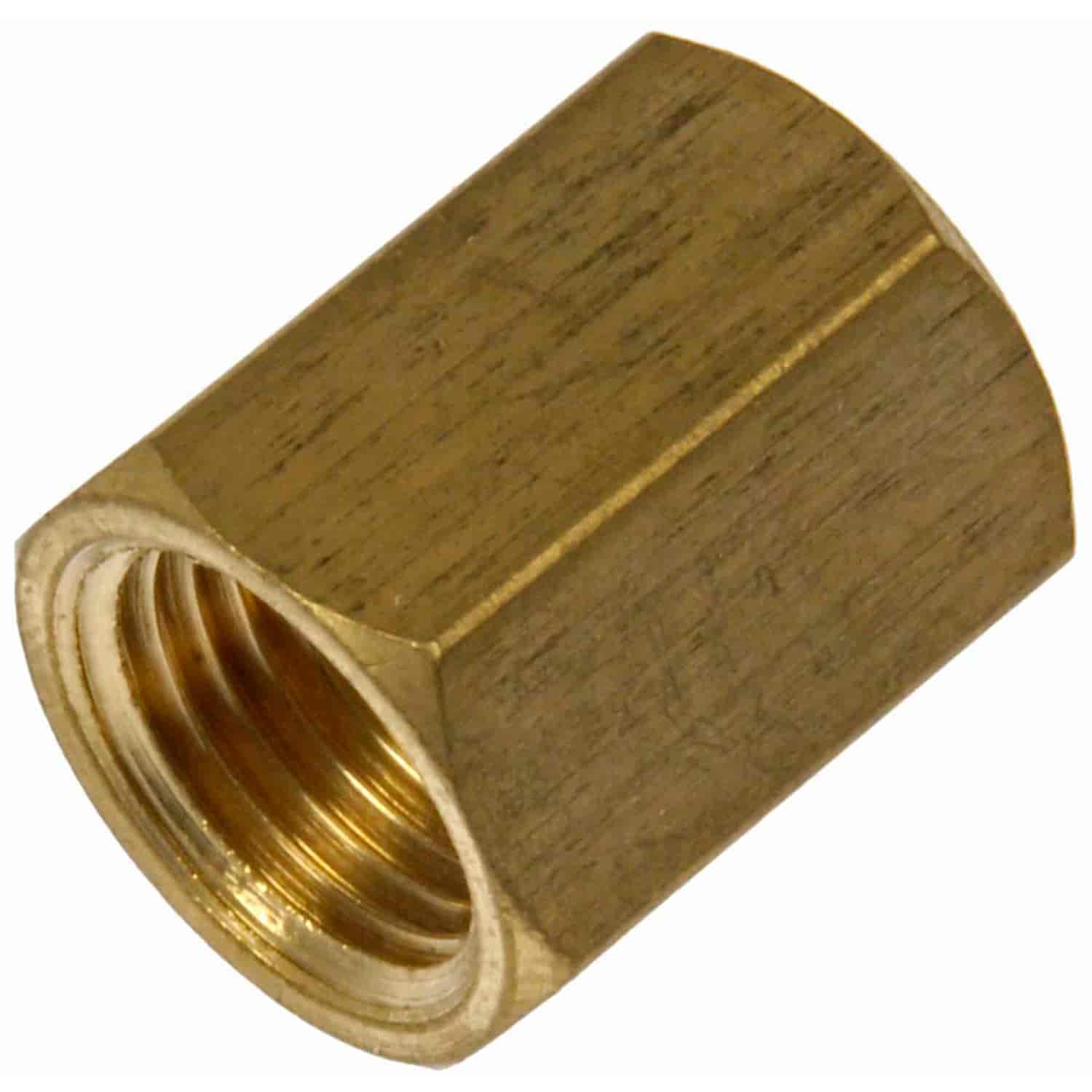Inverted Flare Fitting Union Brass 1/4"