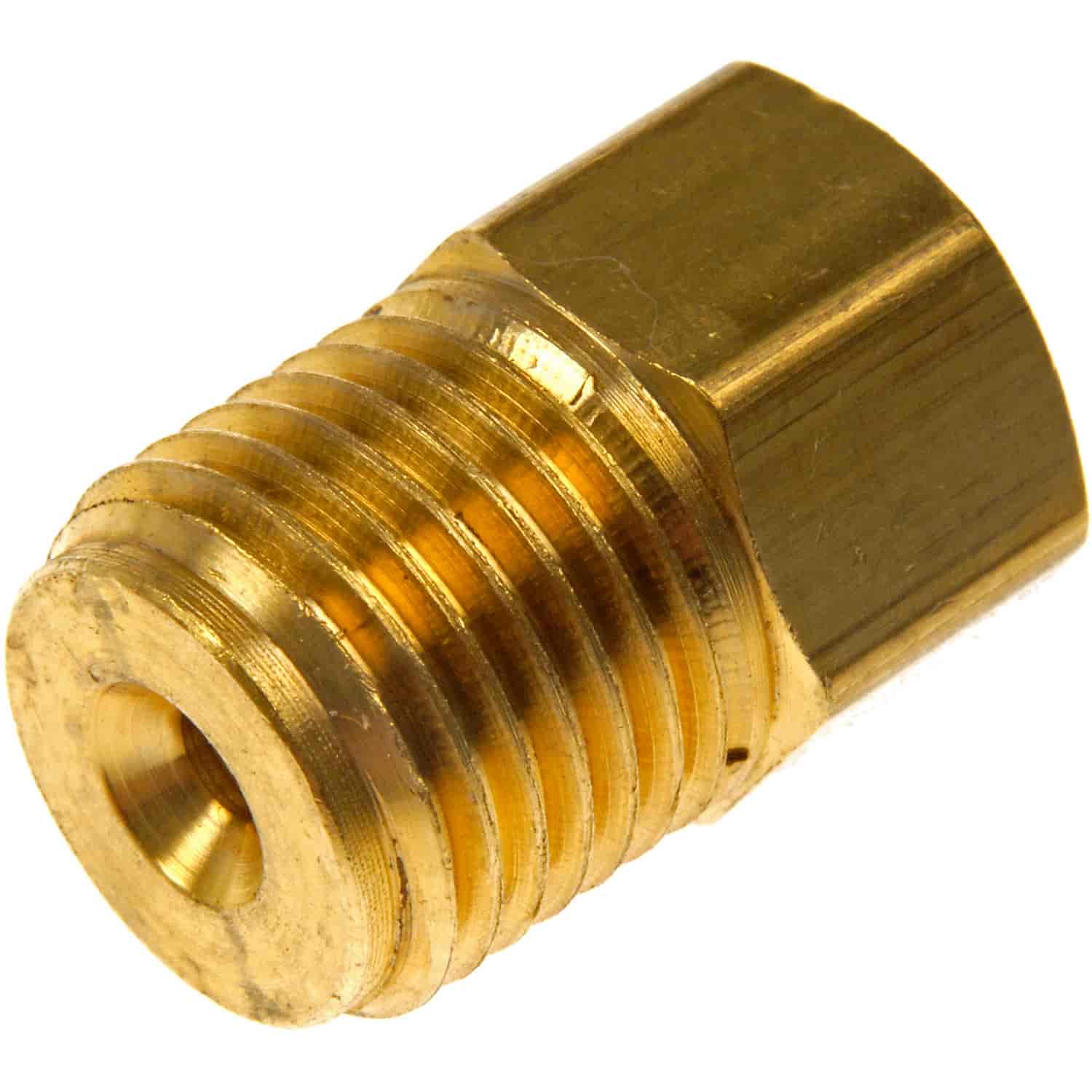 Brass Dual Brake Line Adapter 3/16" Female to 9/16"-18 Male Inverted Flare