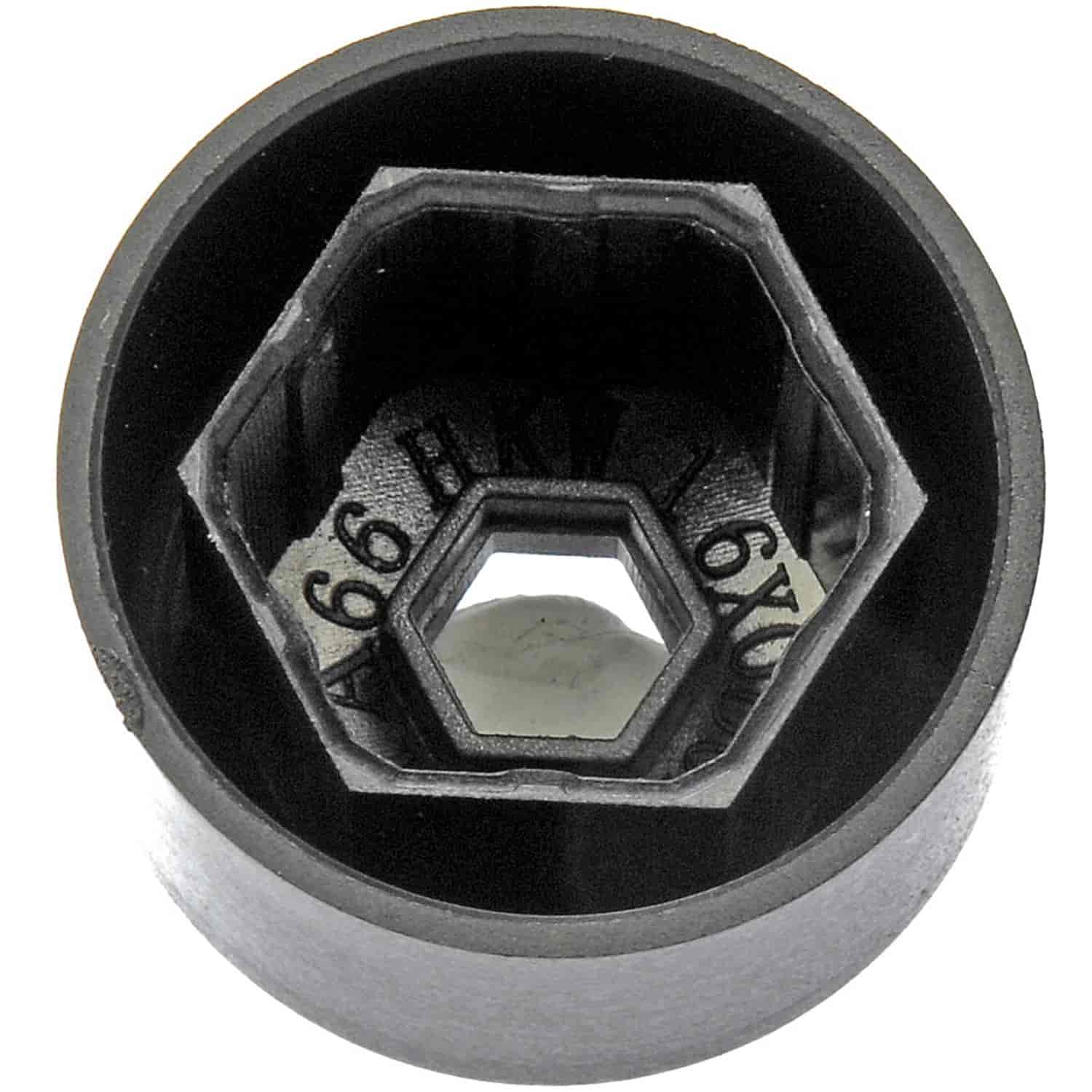 Black Wheel Nut Cover Push Type