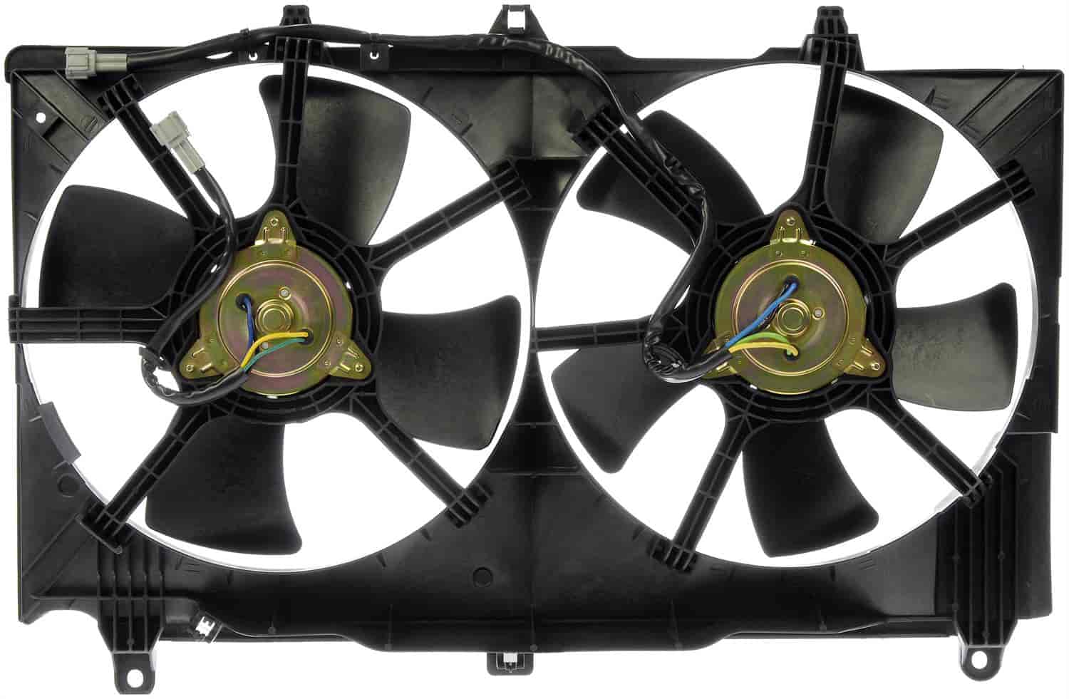 Dual Fan Assembly without Controller 2003-2007 Infiniti G35, 2003-2007 Nissan 350Z