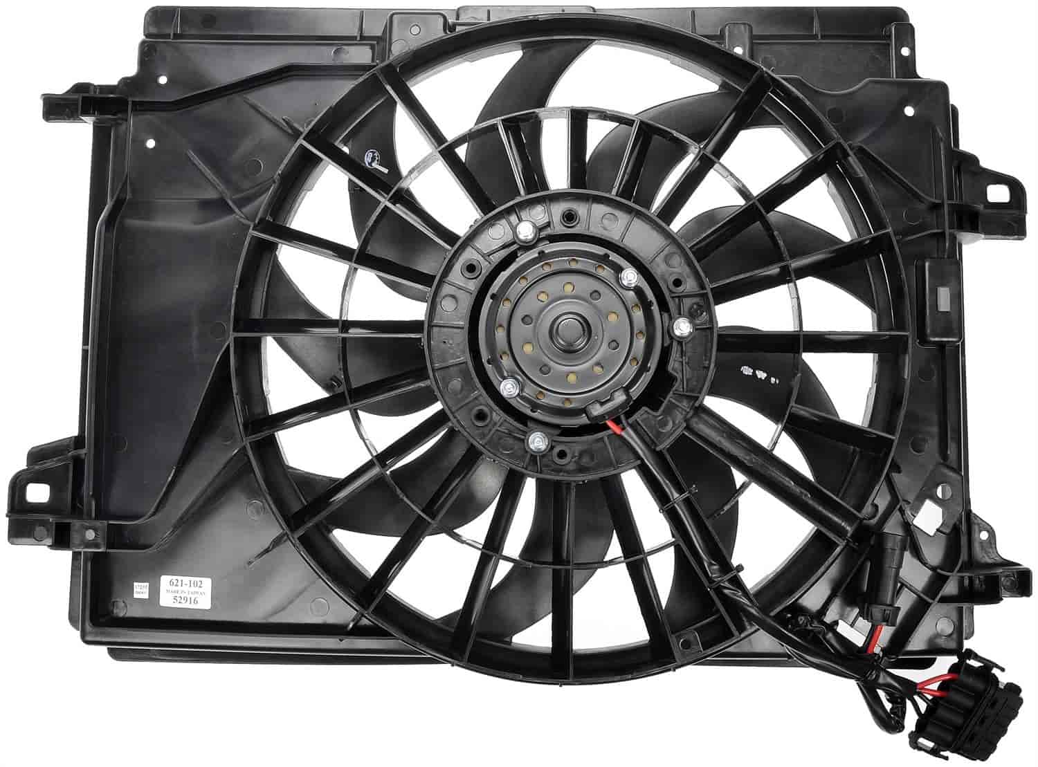 Radiator Fan Assembly without Controller for 2005-2009 Cadillac XLR, 2005-2013 Chevy Corvette