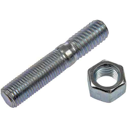Double-Ended Steel Stud End 1: 3/8"-16 x 0.625"