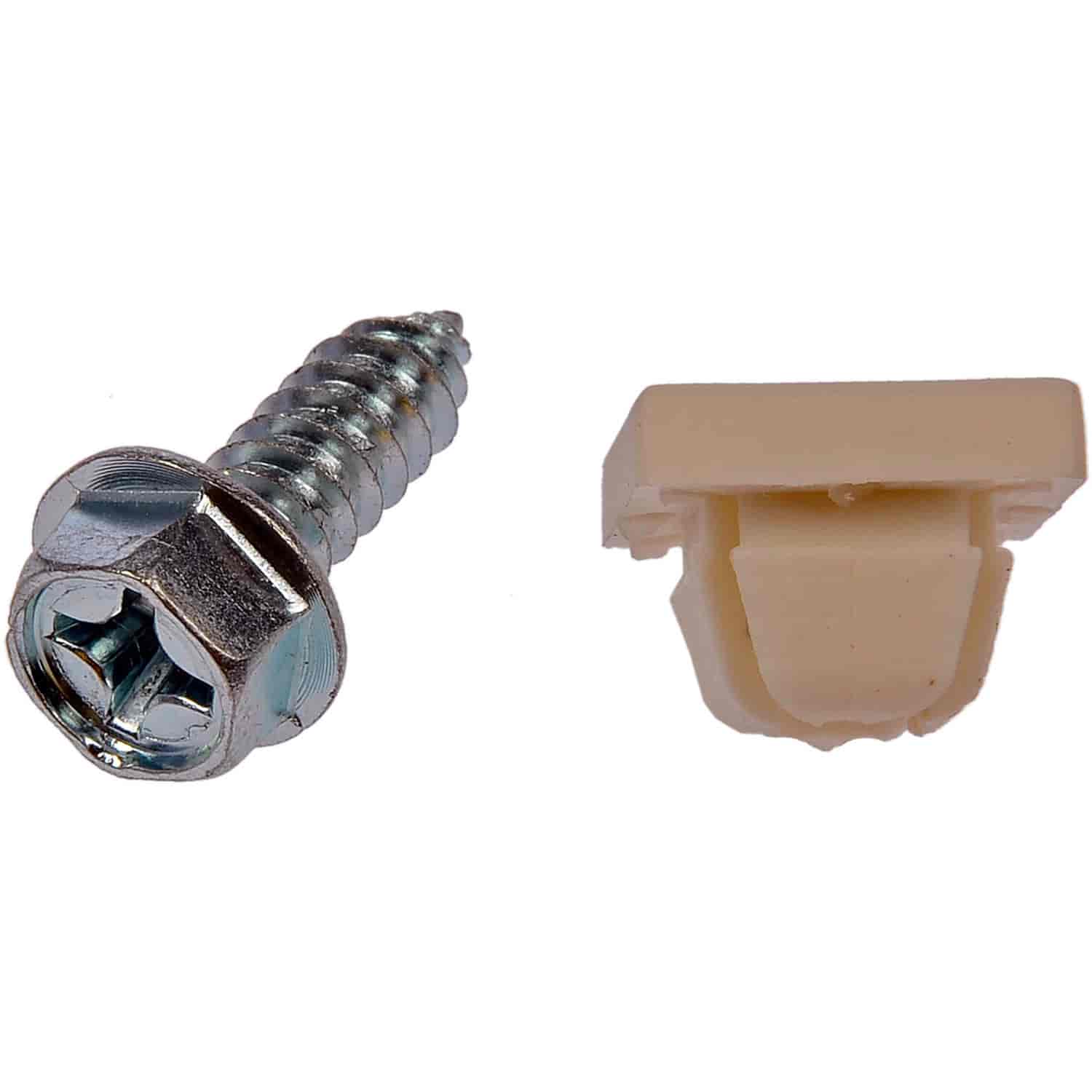 License Plate Fasteners-Phillips Hex Washer- 1/4-14 x3/4 In