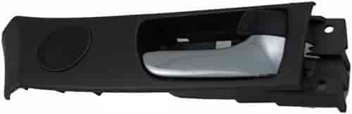 Interior Door Handle Front Right Without Memory Adjust System Chrome Lever Black