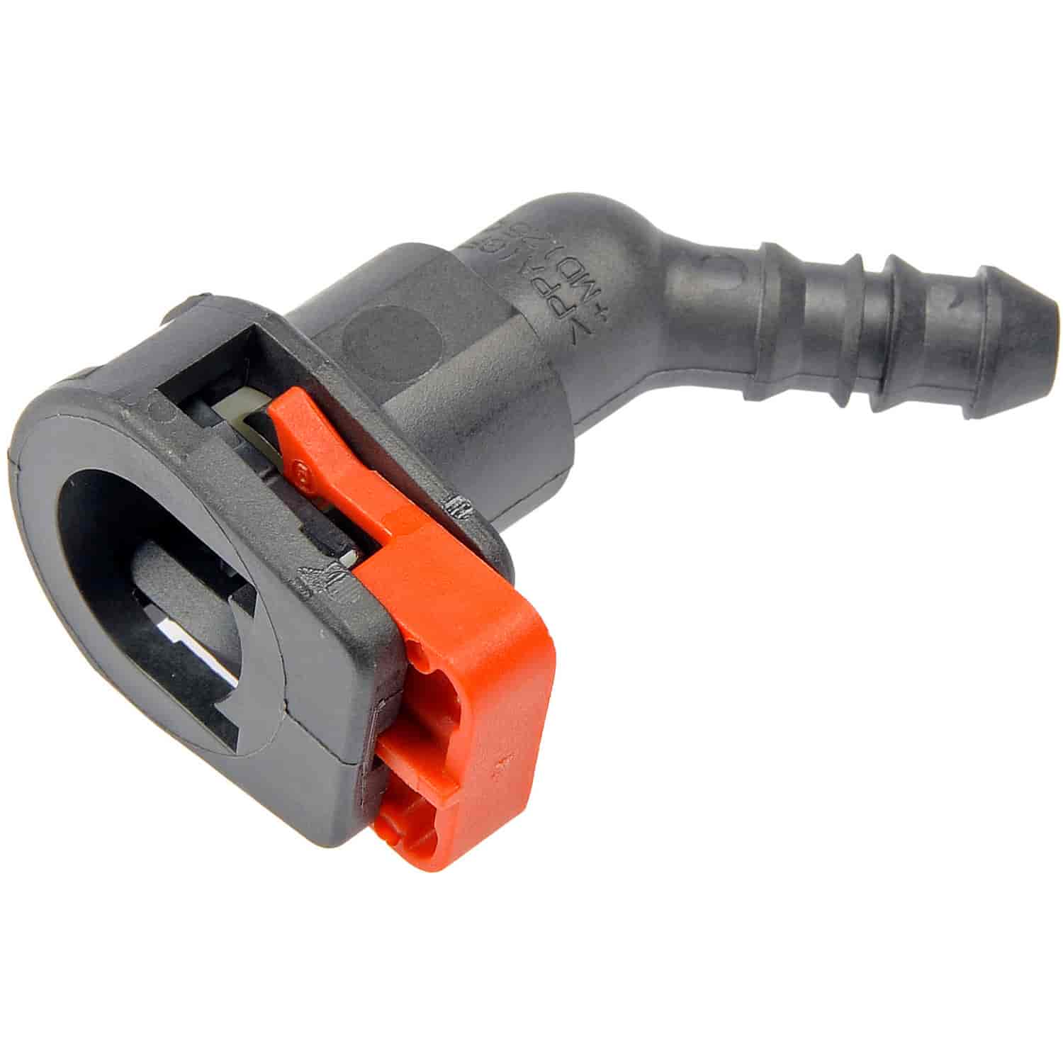 FUEL LINE CONNECTOR 3/8 IN. STEEL TO 5/16 IN. NYLON W/ 45 DEGREE BEND