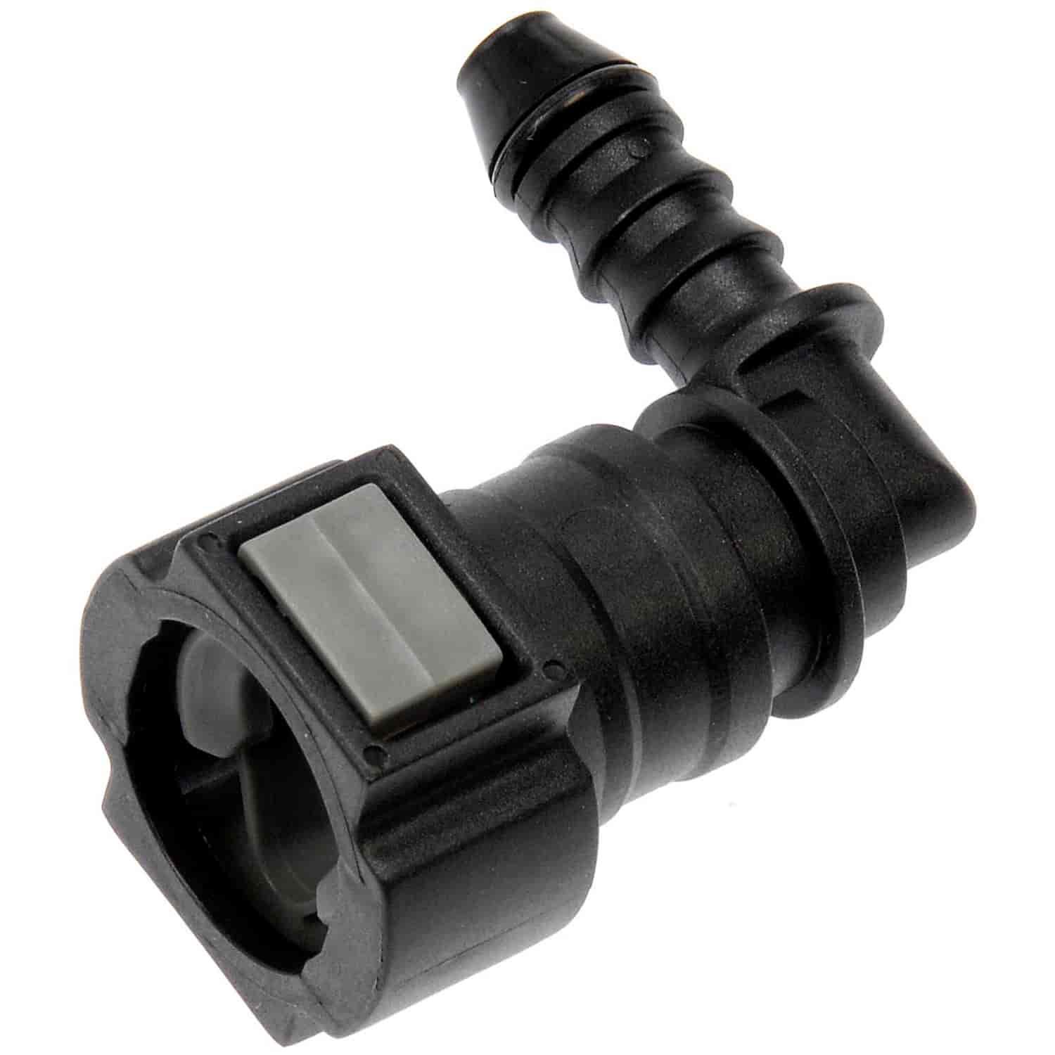 Quick Connector 3/8 In. S TO 6mm Nylon 90 with O ring