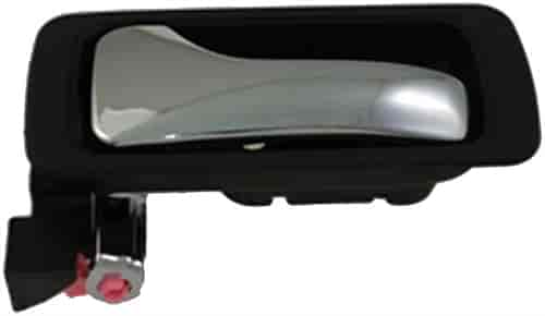 Interior Door Handle Rear Left Chrome Lever/Black Housing