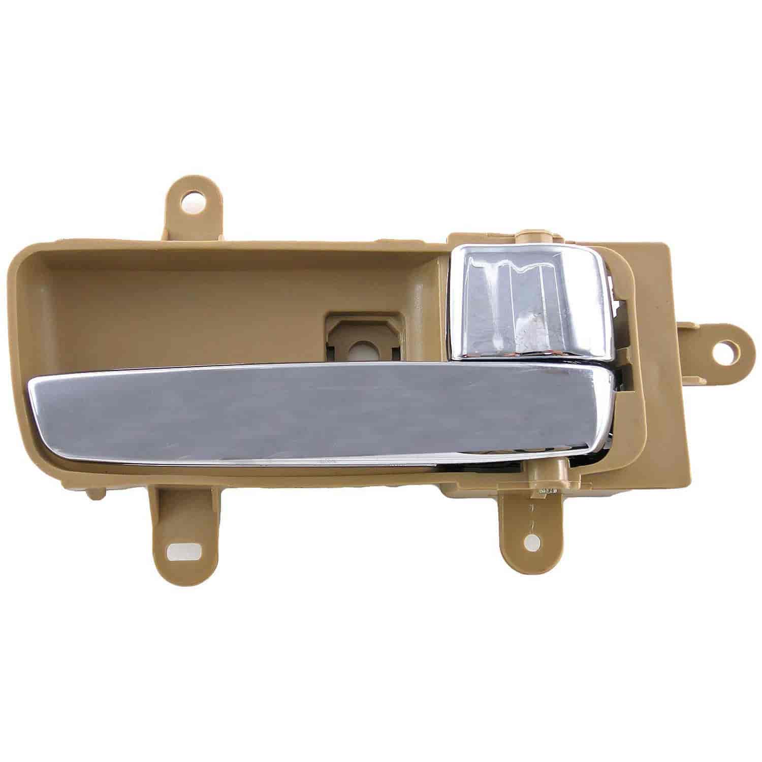 Interior Door Handle Front Right Rear Right Beige and Chrome