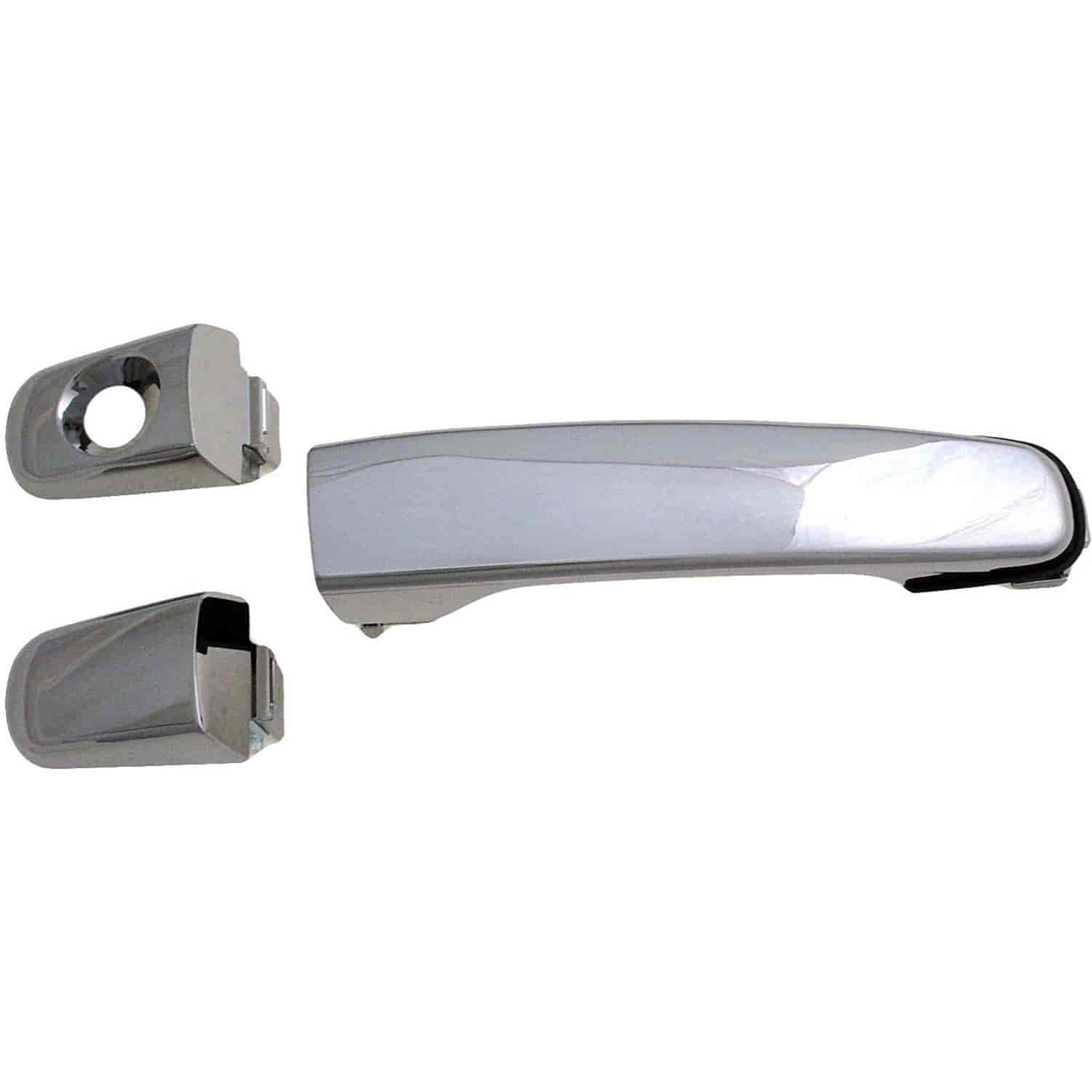 Exterior Door Handle Front Right Black and Chrome