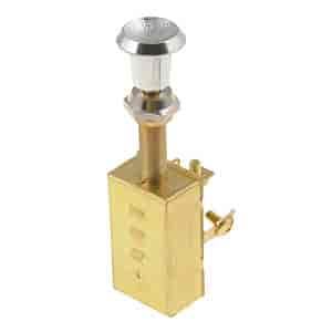Brass Push-Pull Switch 3-position screw terminals