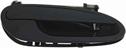 Exterior Door Handle Front Right Without Keyhole Smooth Black Plastic