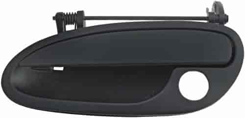 Exterior Door Handle Front Left Smooth Black Plastic