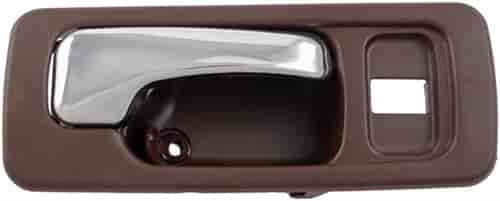 Interior Door Handle Front Right With Lock Hole Chrome Brown