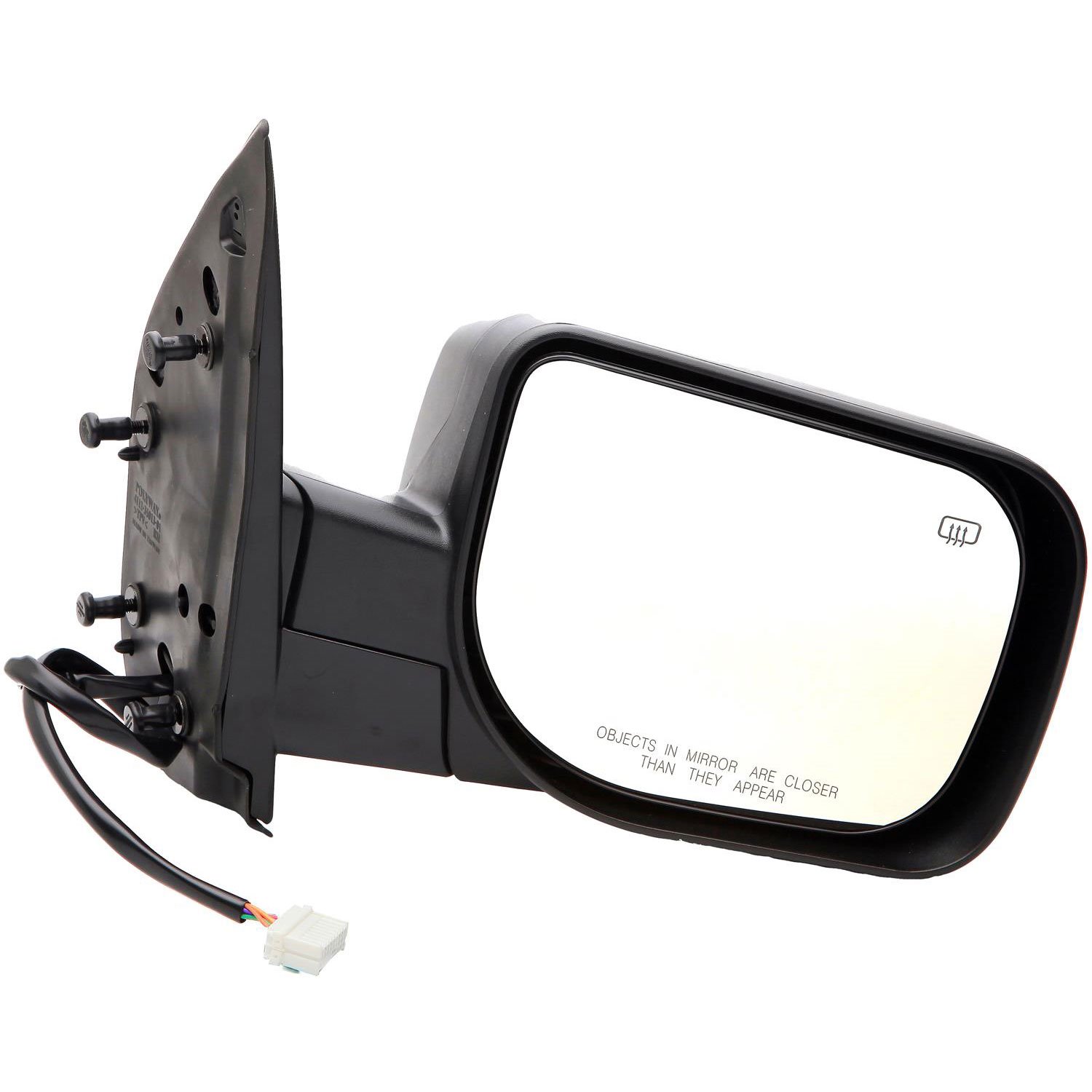 Side View Mirror Right Power Heated Memory Textured Cover