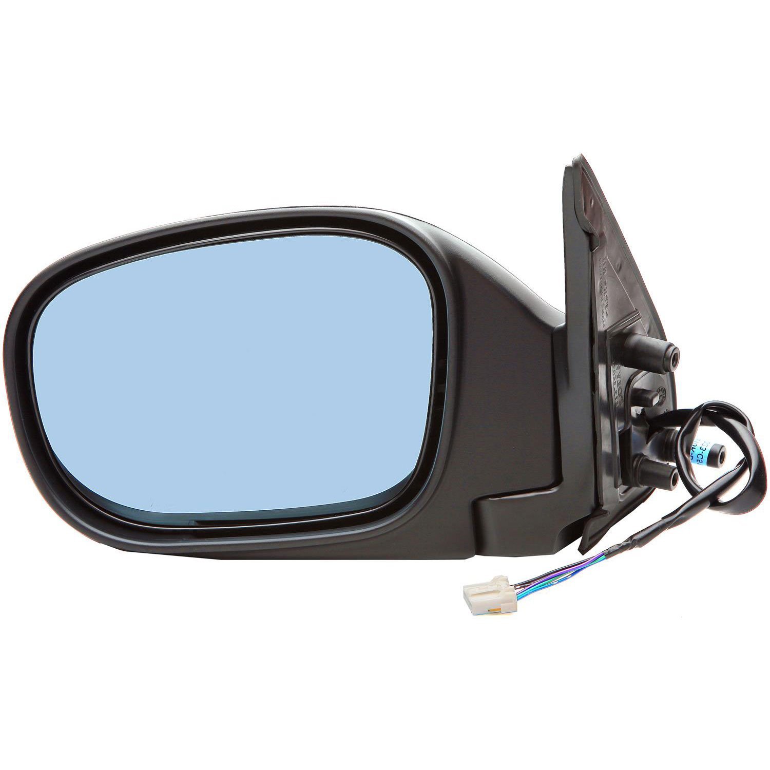 Side View Mirror Left Power Heated Blue Glass  Primed/Black