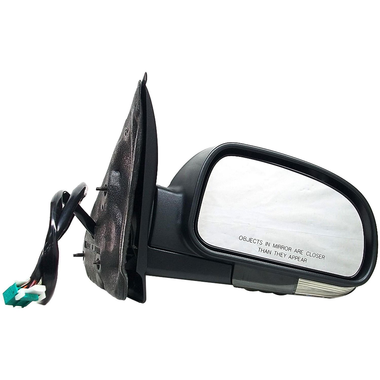 Side View Mirror Right Power Manual Folding with Clear Lens