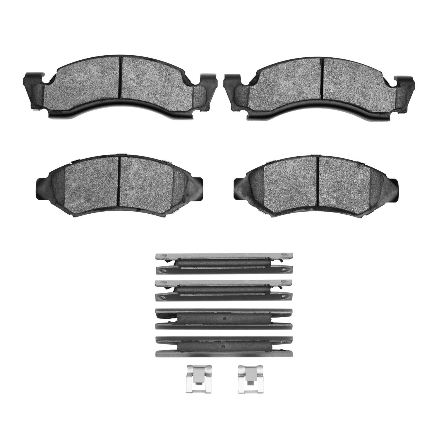 1214-0375-01 Heavy-Duty Brake Pads & Hardware Kit, 1986-1993 Ford/Lincoln/Mercury/Mazda, Position: Front