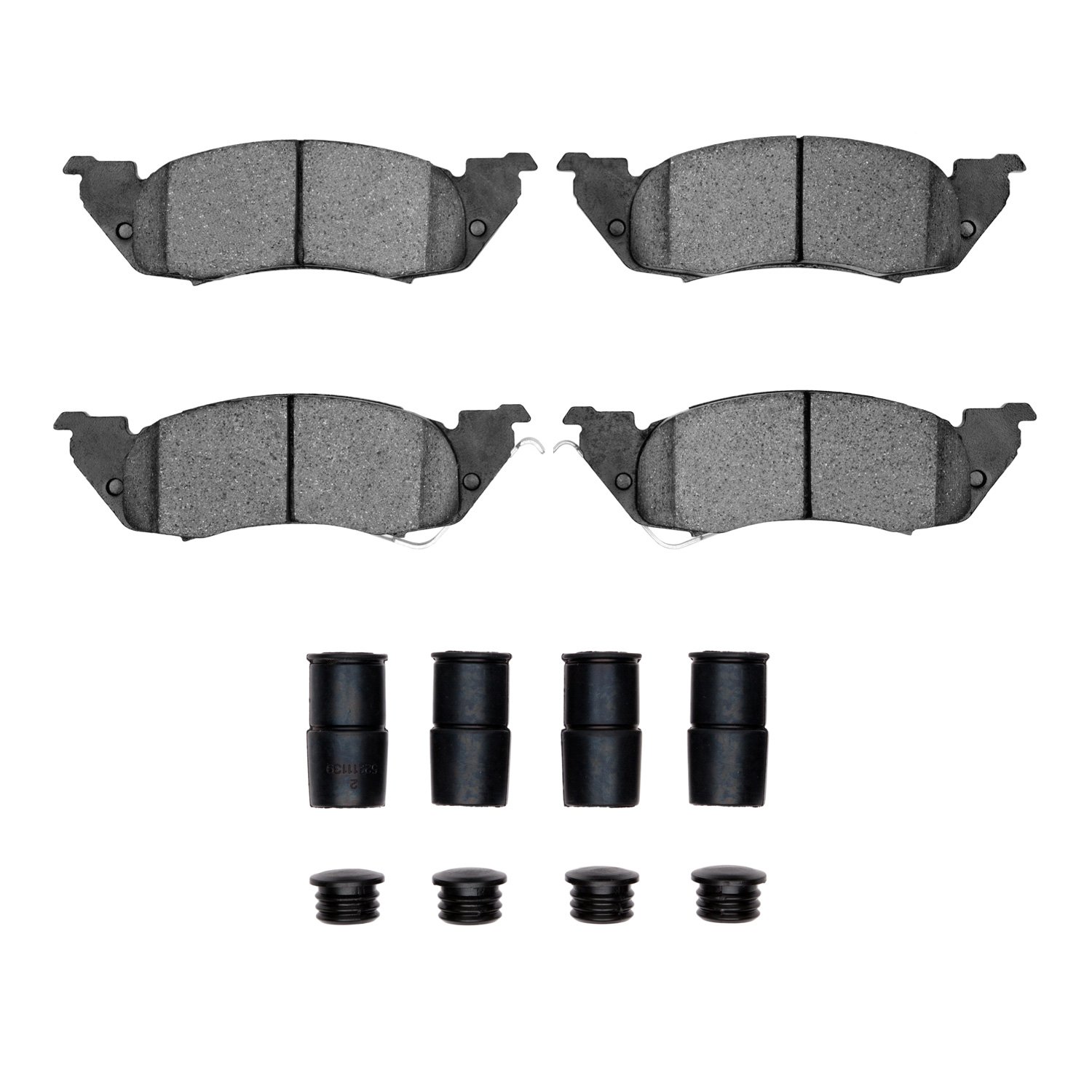 1214-0529-01 Heavy-Duty Brake Pads & Hardware Kit, 1991-1998 Mopar, Position: Front