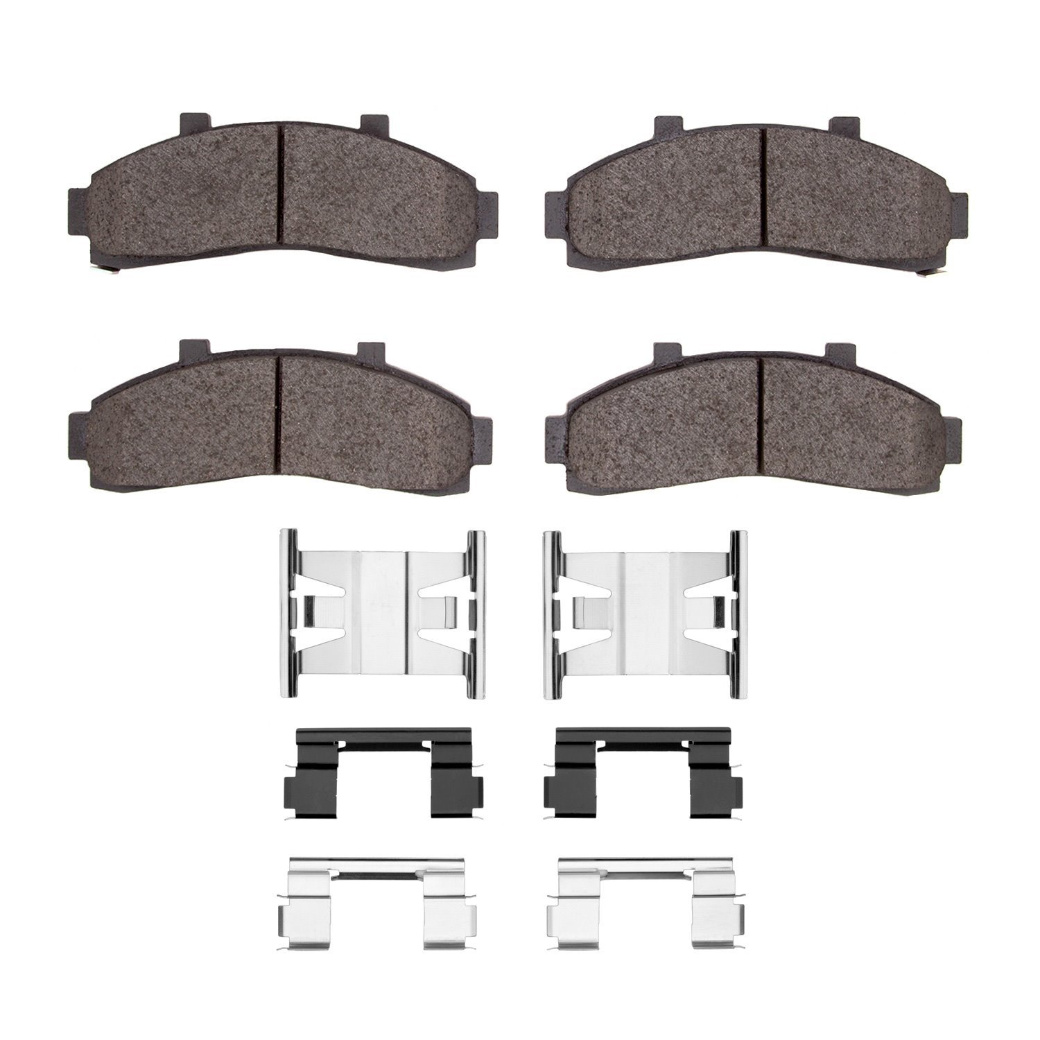 1214-0652-01 Heavy-Duty Brake Pads & Hardware Kit, 1995-2002 Ford/Lincoln/Mercury/Mazda, Position: Front
