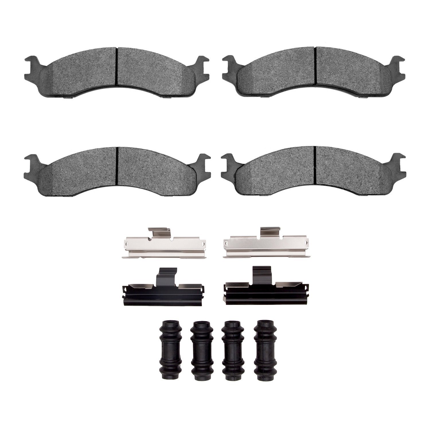 1214-0655-01 Heavy-Duty Brake Pads & Hardware Kit, 1995-2007 Ford/Lincoln/Mercury/Mazda, Position: Fr,Front