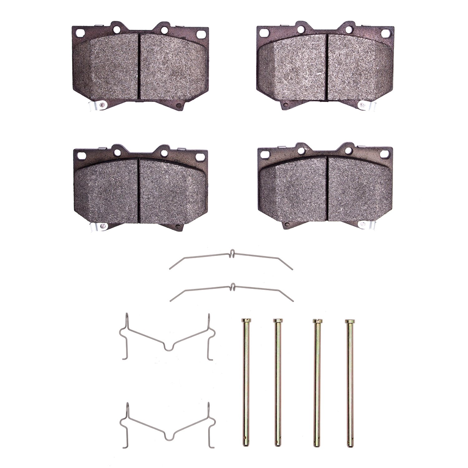 1214-0812-01 Heavy-Duty Brake Pads & Hardware Kit, 2000-2002 Lexus/Toyota/Scion, Position: Front