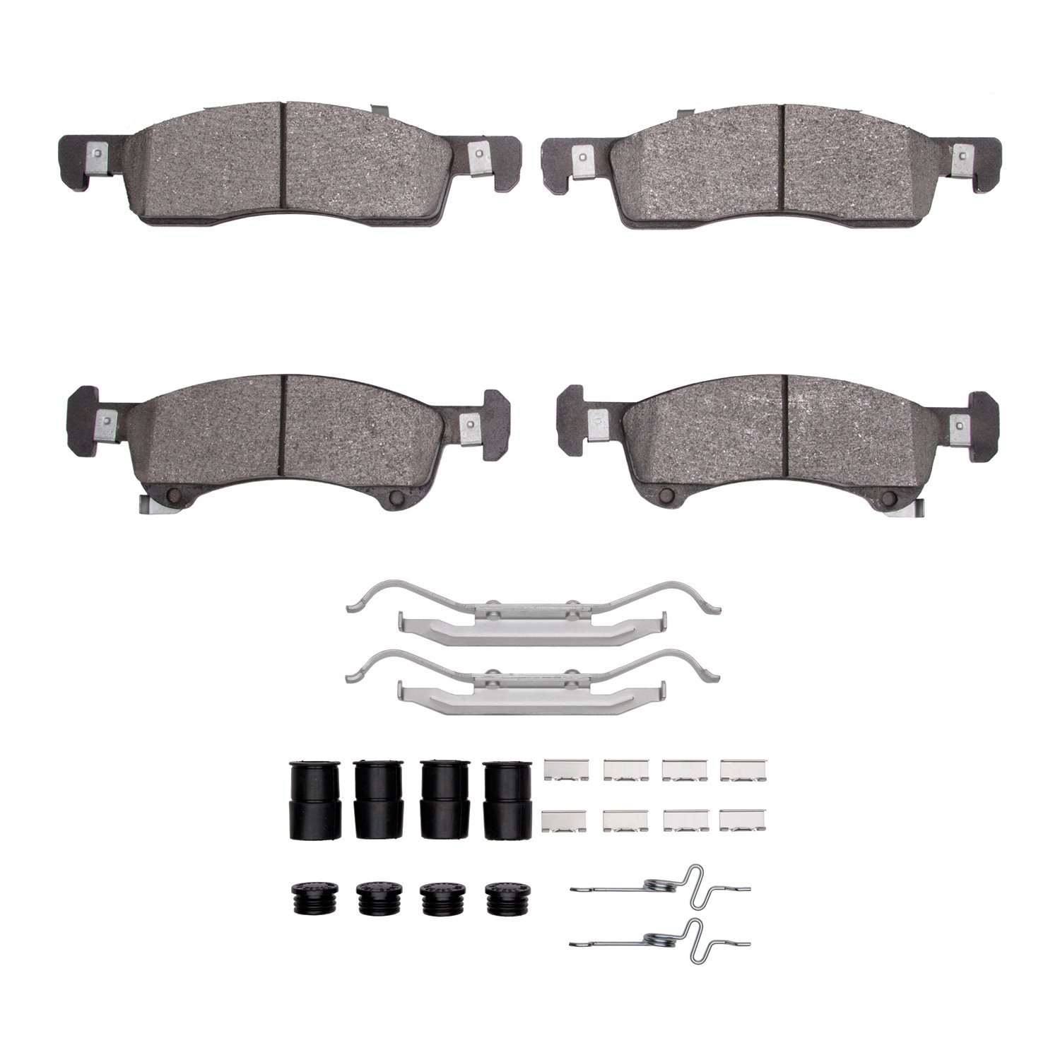 1214-0934-01 Heavy-Duty Brake Pads & Hardware Kit, 2002-2006 Ford/Lincoln/Mercury/Mazda, Position: Front